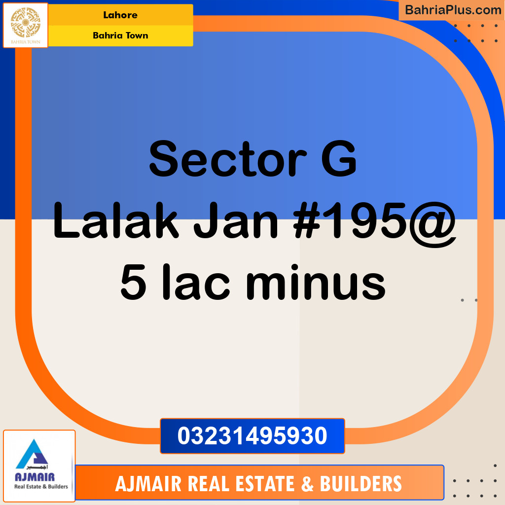 Residential Plot for Sale in Bahria Town, Lahore - (BP-285169)