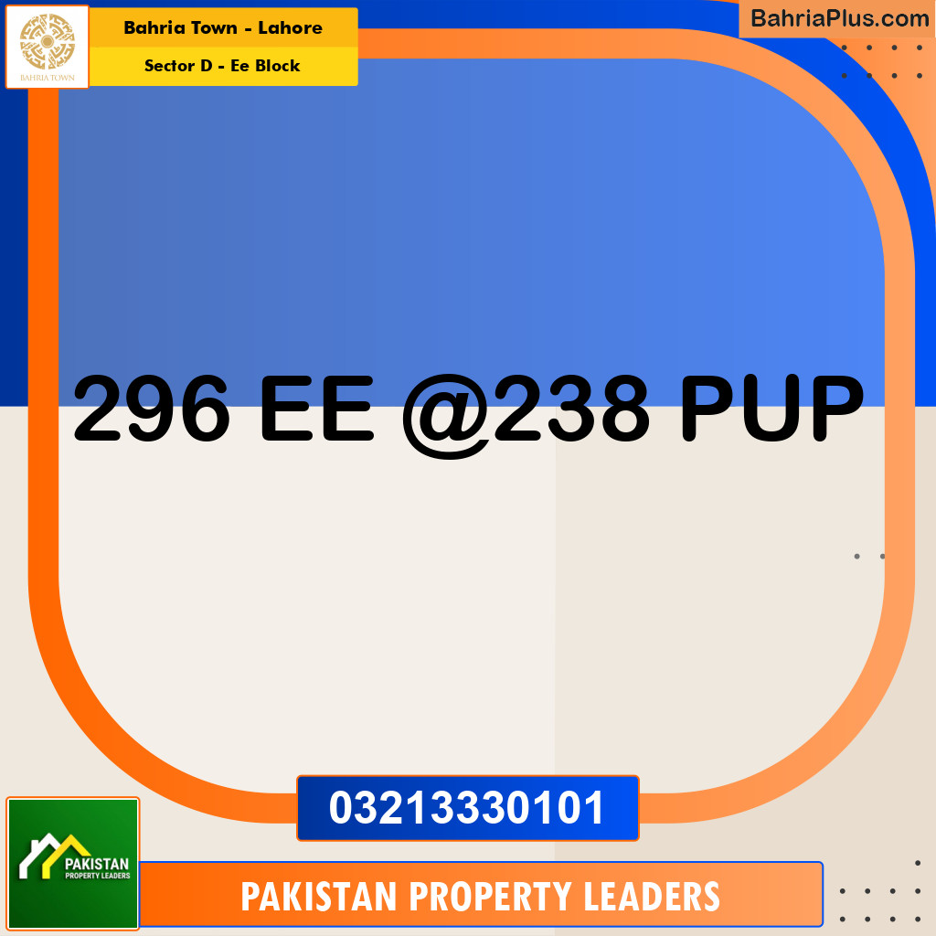 1 Kanal Residential Plot for Sale in Sector D - EE Block -  Bahria Town, Lahore - (BP-285170)