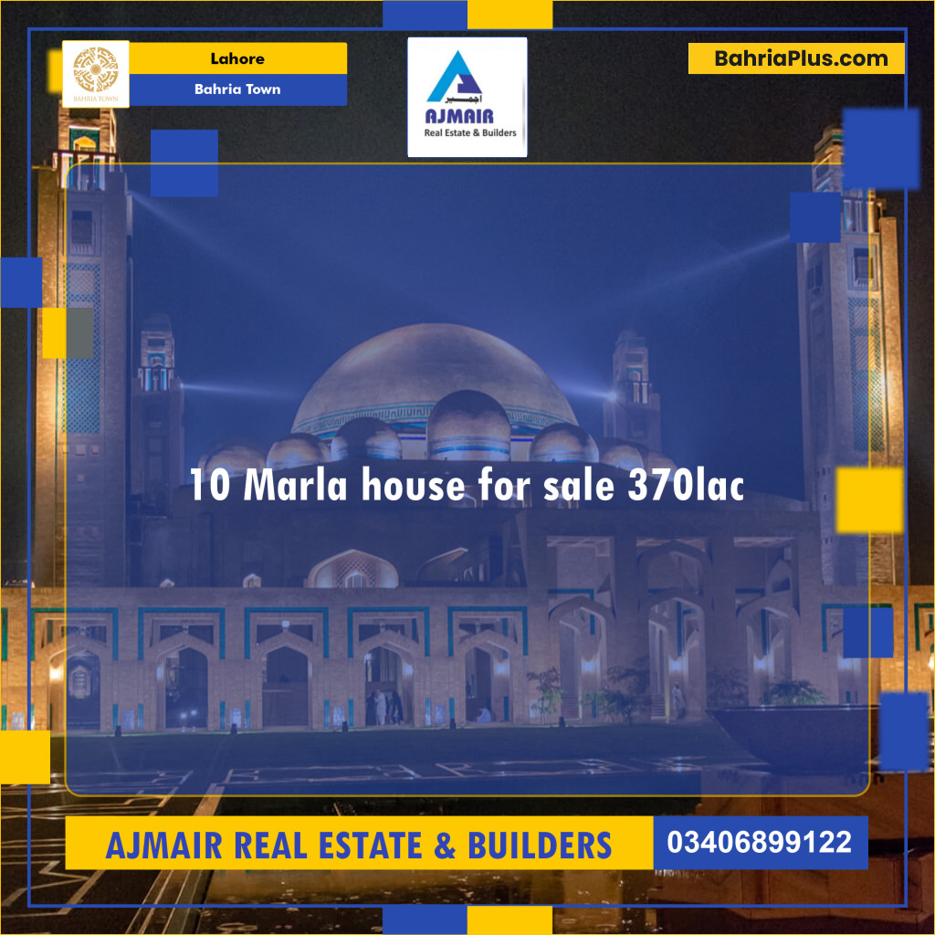 10 Marla Residential House for Sale in Bahria Town, Lahore - (BP-285181)