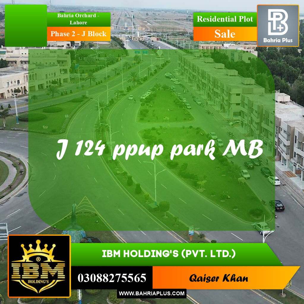 8 Marla Residential Plot for Sale in Phase 2 - J Block -  Bahria Orchard, Lahore - (BP-285213)