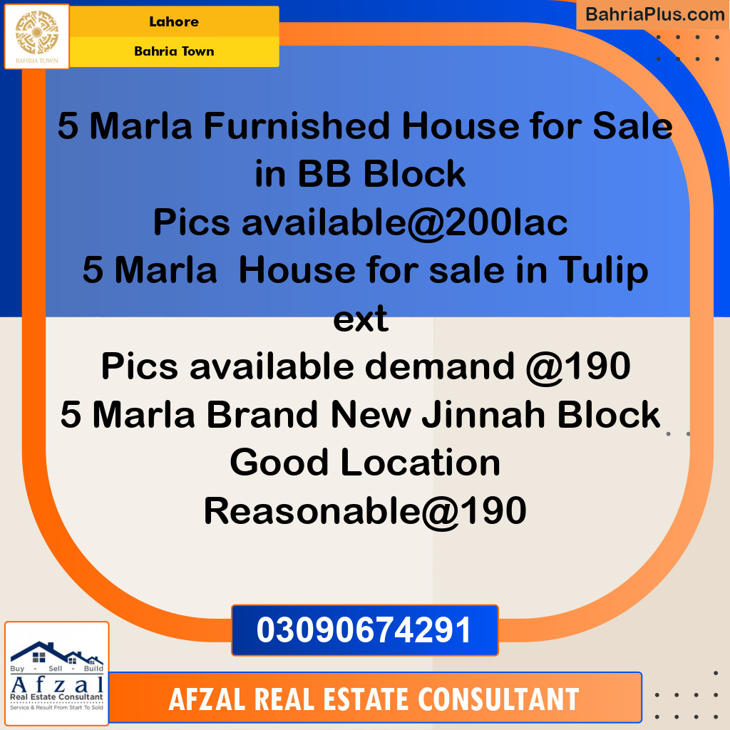 Residential House for Sale in Bahria Town, Lahore - (BP-285255)