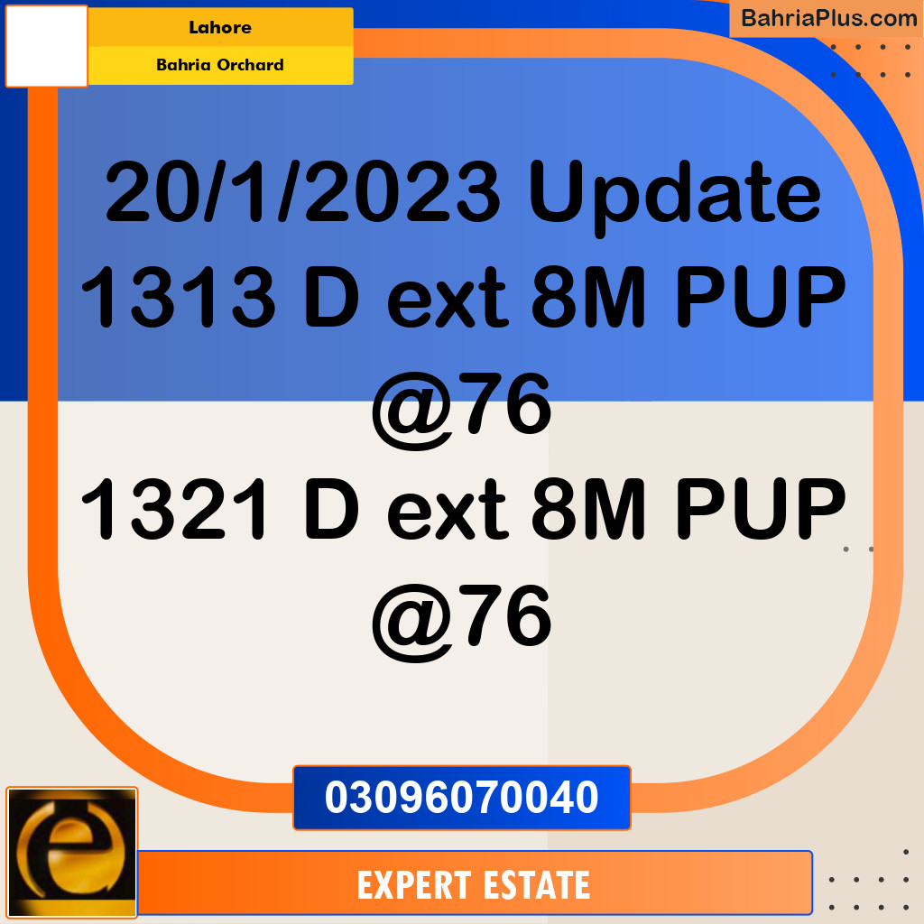 8 Marla Residential Plot for Sale in Bahria Orchard, Lahore - (BP-285260)