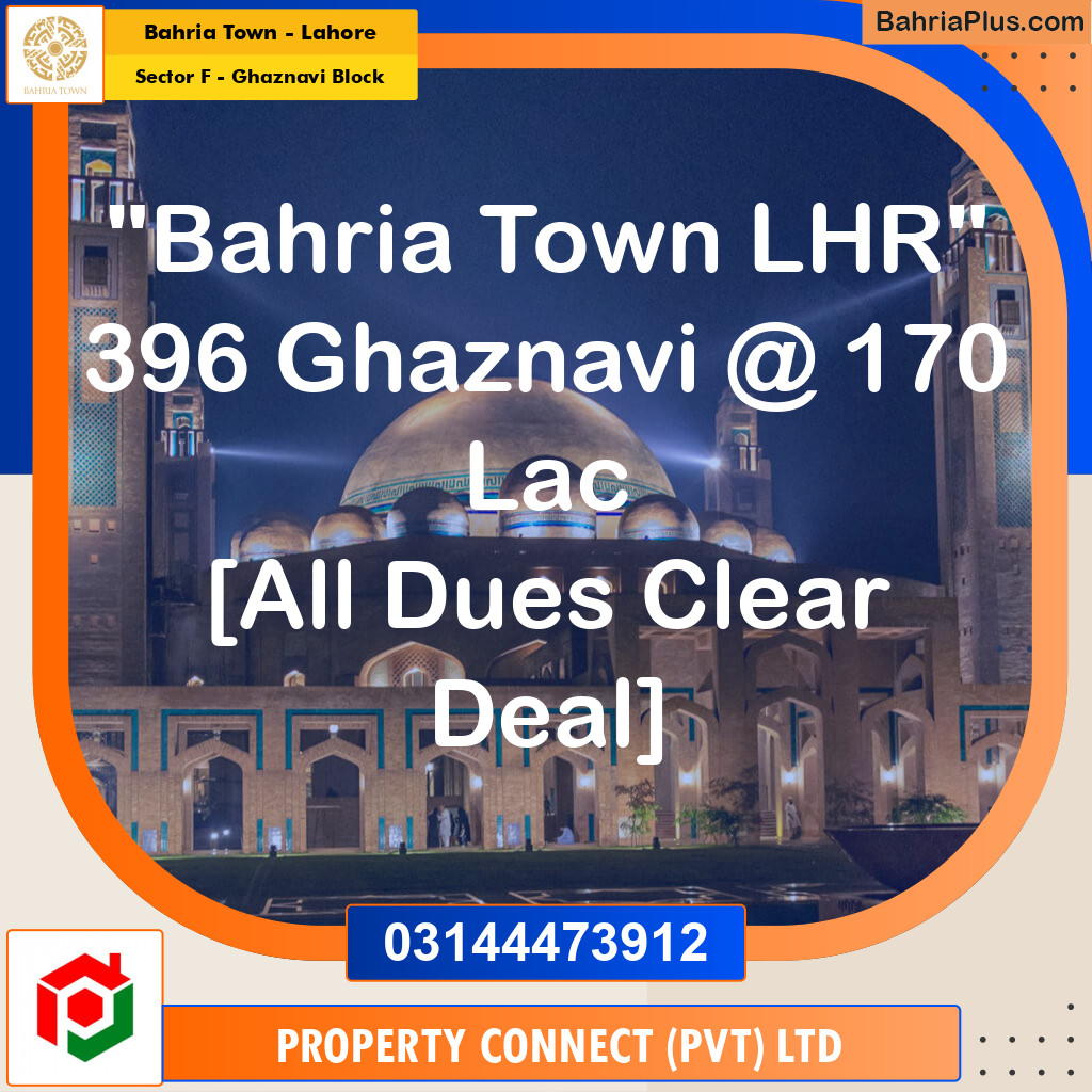 10 Marla Residential Plot for Sale in Sector F - Ghaznavi Block -  Bahria Town, Lahore - (BP-285271)