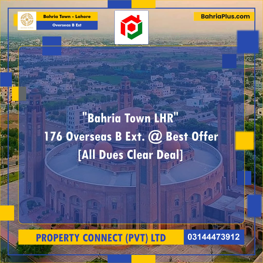 8.95 Marla Residential Plot for Sale in Overseas B Ext -  Bahria Town, Lahore - (BP-285275)