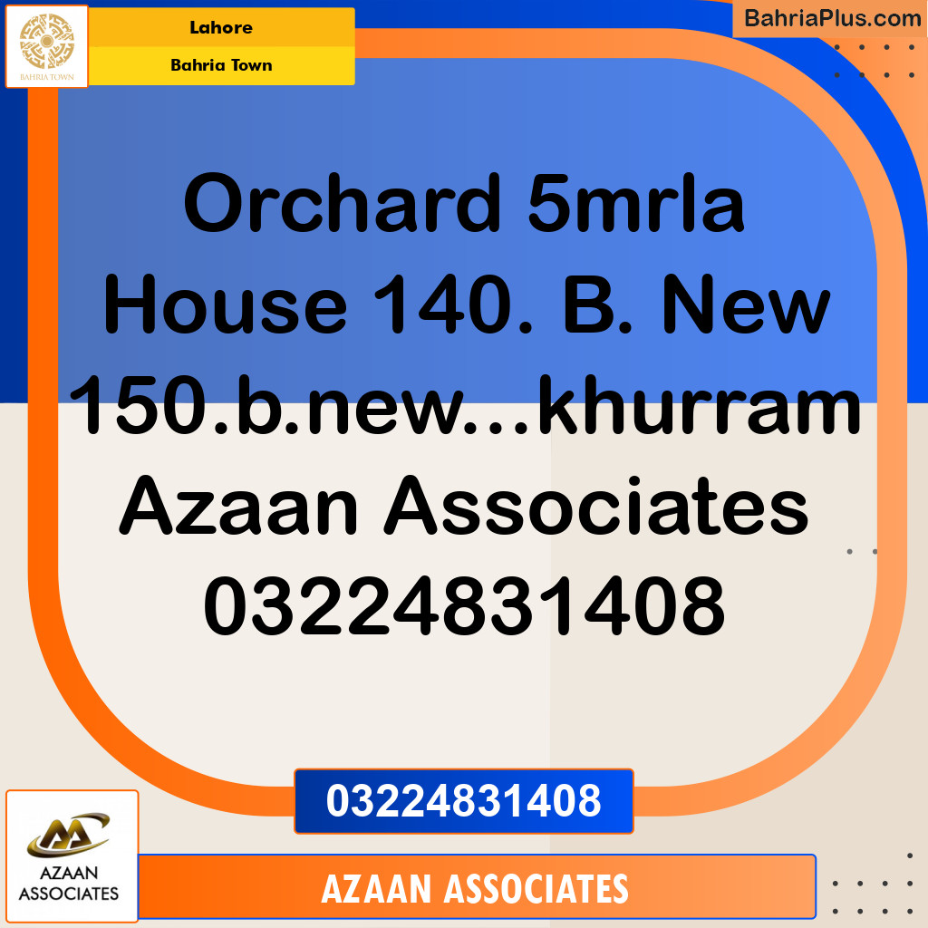 Residential House for Sale in Bahria Town, Lahore - (BP-285292)