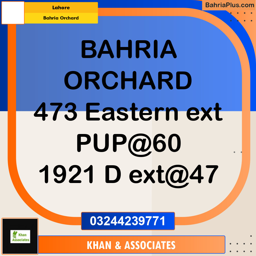 Residential Plot for Sale in Bahria Orchard, Lahore - (BP-285299)