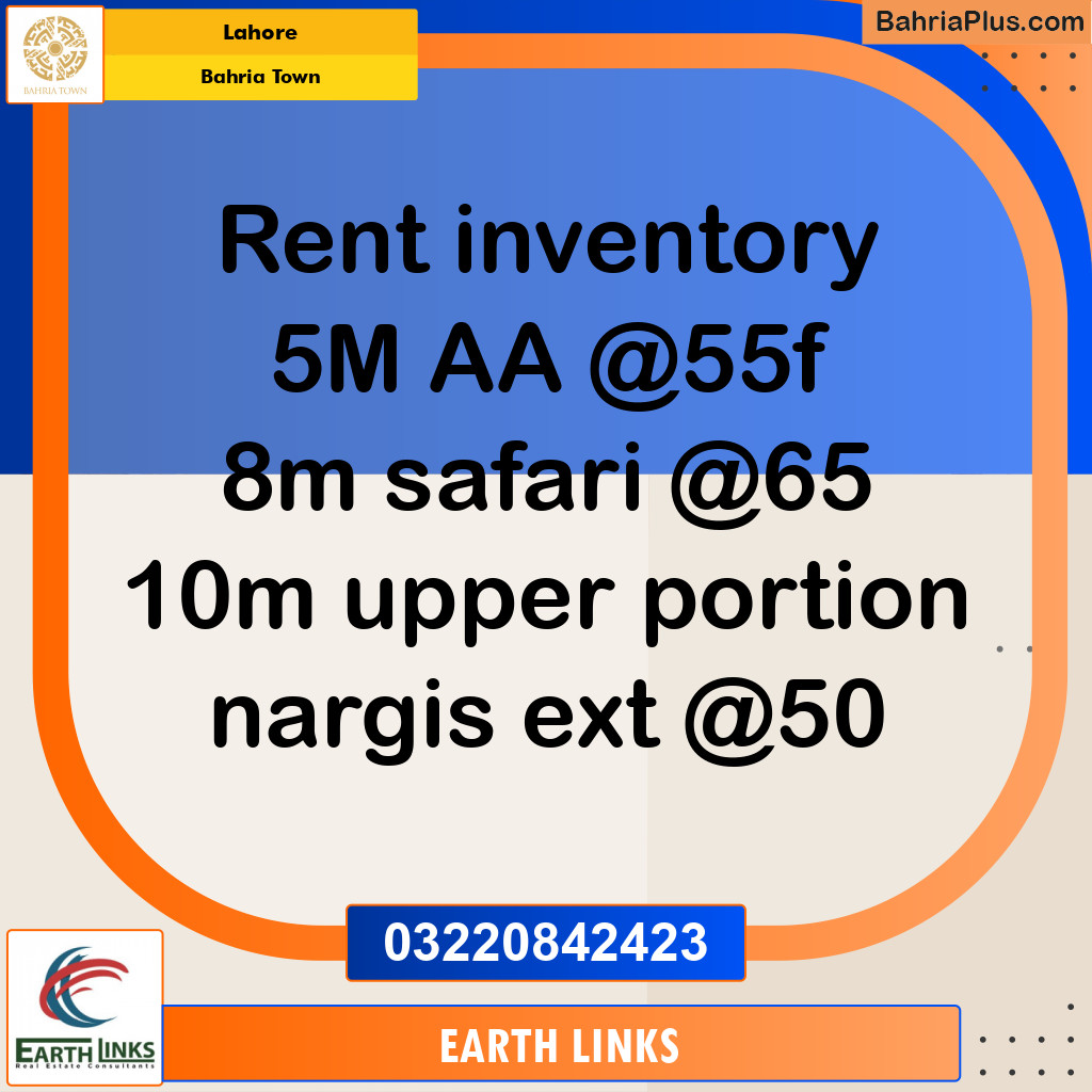 Residential House for Rent in Bahria Town, Lahore - (BP-285368)