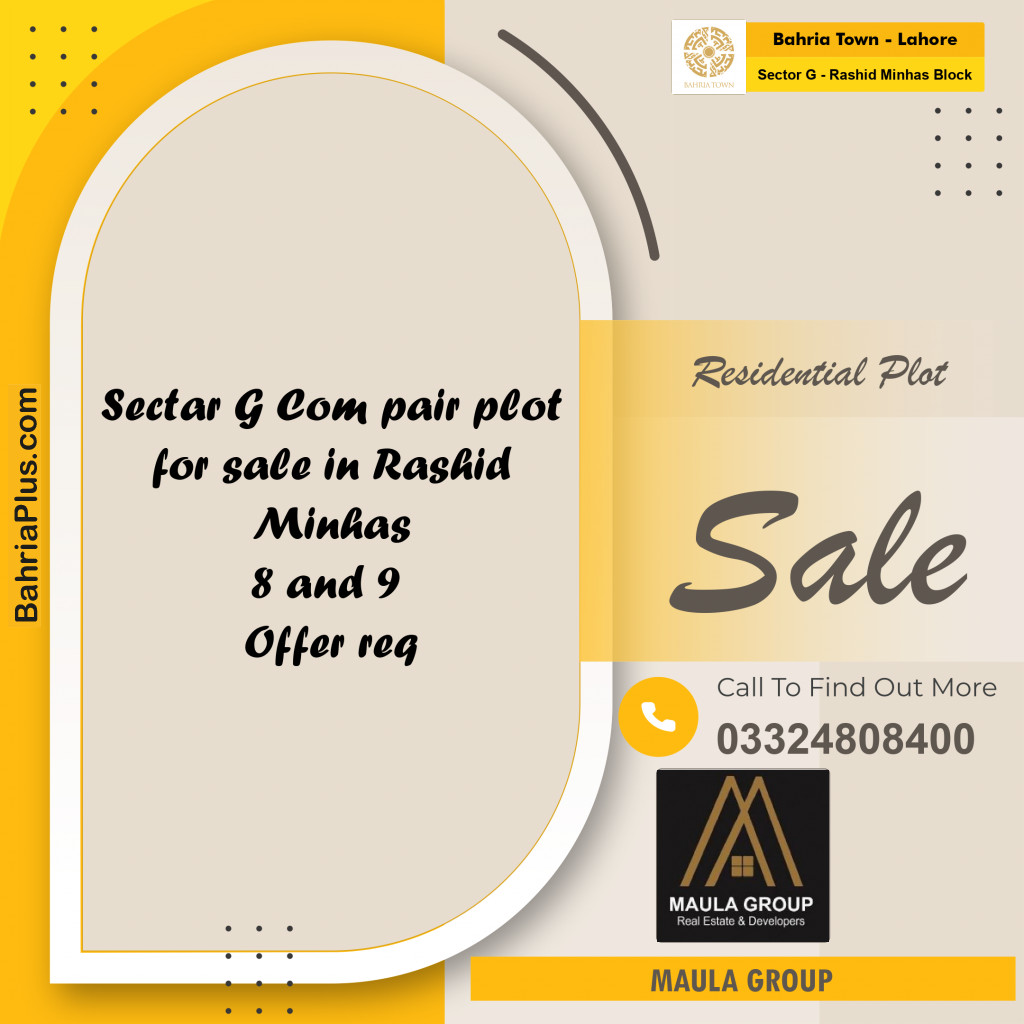 5 Marla Residential Plot for Sale in Sector G - Rashid Minhas Block -  Bahria Town, Lahore - (BP-285383)