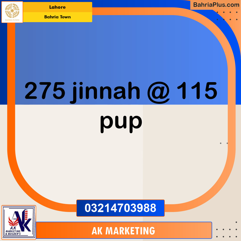 Residential Plot for Sale in Bahria Town, Lahore - (BP-285408)