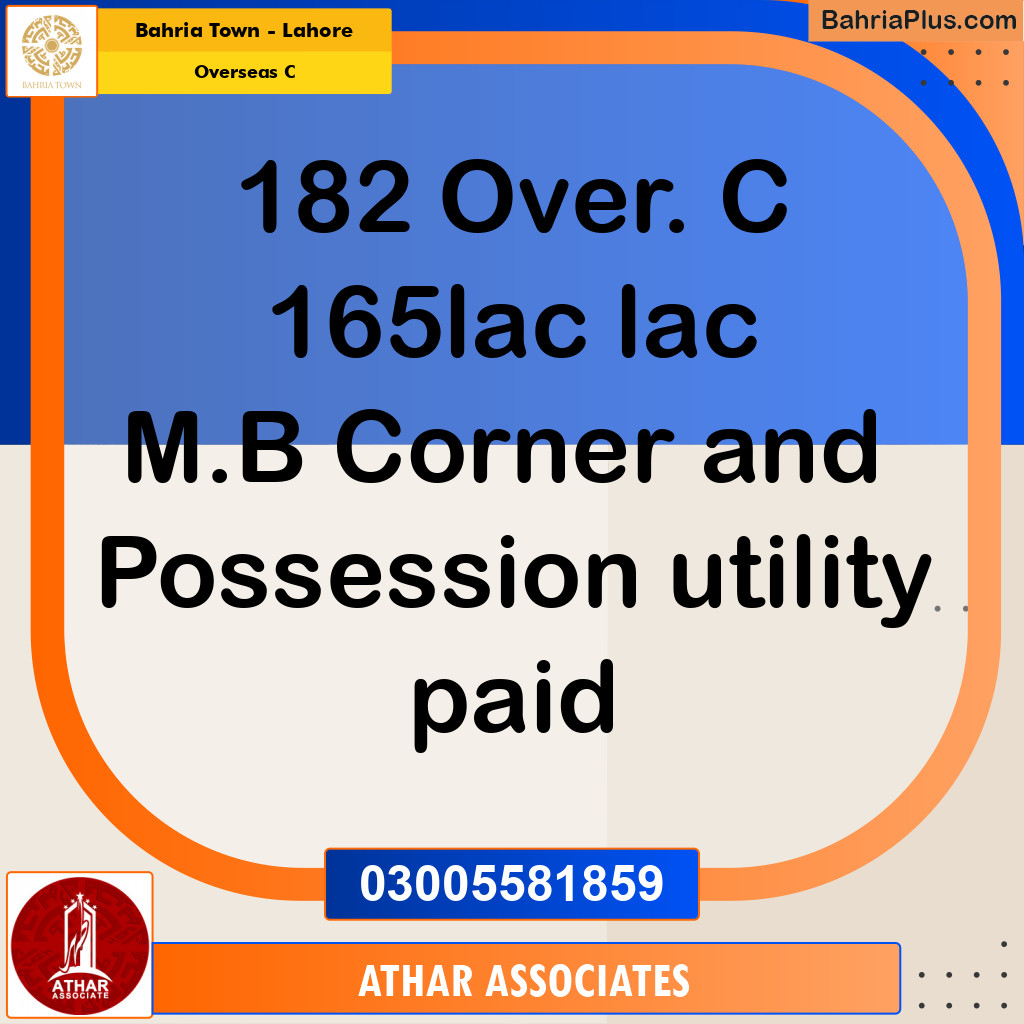 10 Marla Residential Plot for Sale in Overseas C -  Bahria Town, Lahore - (BP-285756)