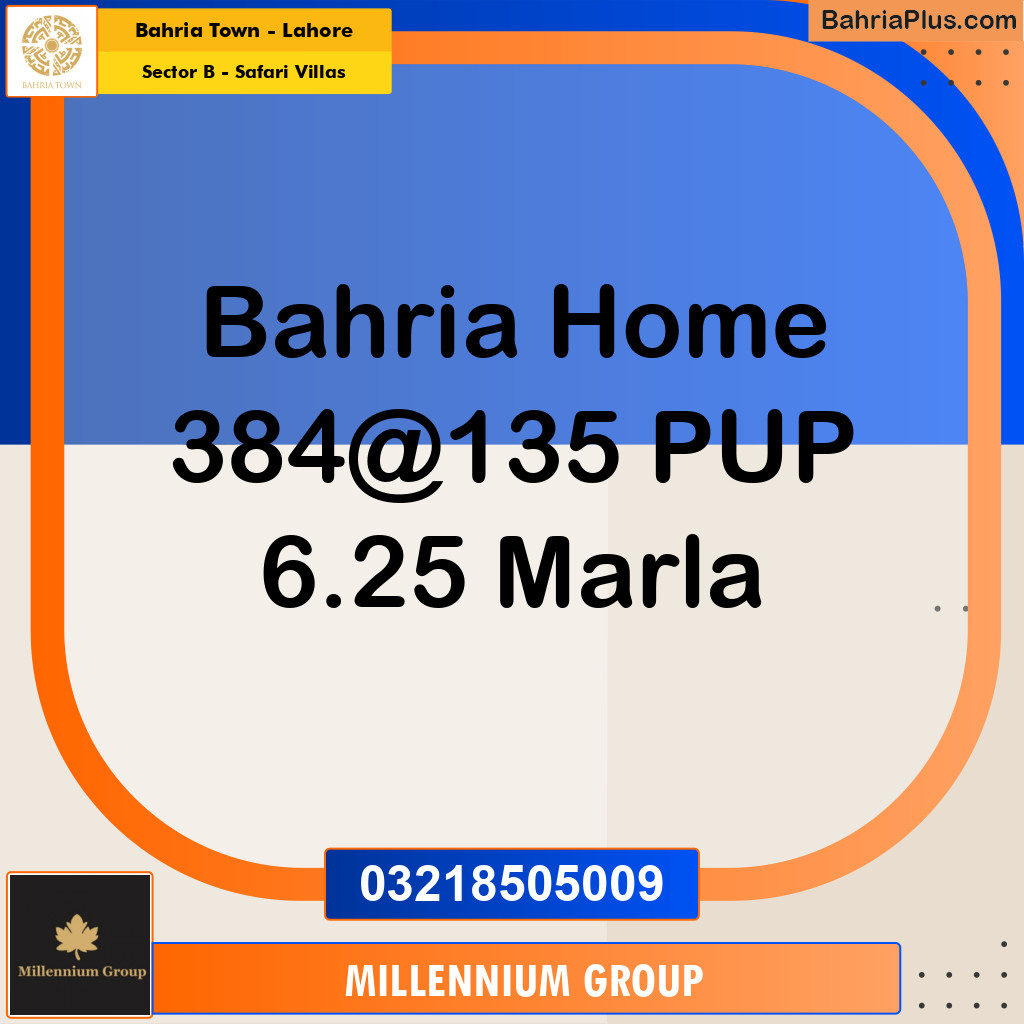 6.25 Marla Residential Plot for Sale in Sector B - Safari Villas -  Bahria Town, Lahore - (BP-285758)