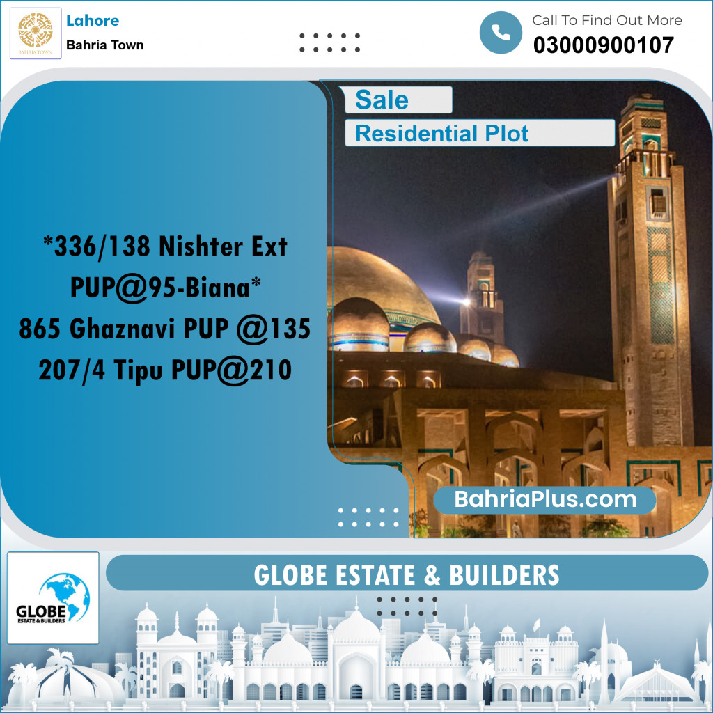 Residential Plot for Sale in Bahria Town, Lahore - (BP-285824)