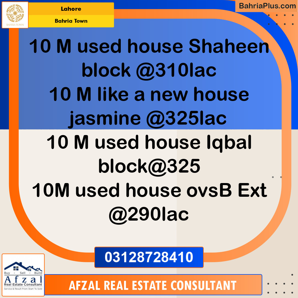 Residential House for Sale in Bahria Town, Lahore - (BP-285859)