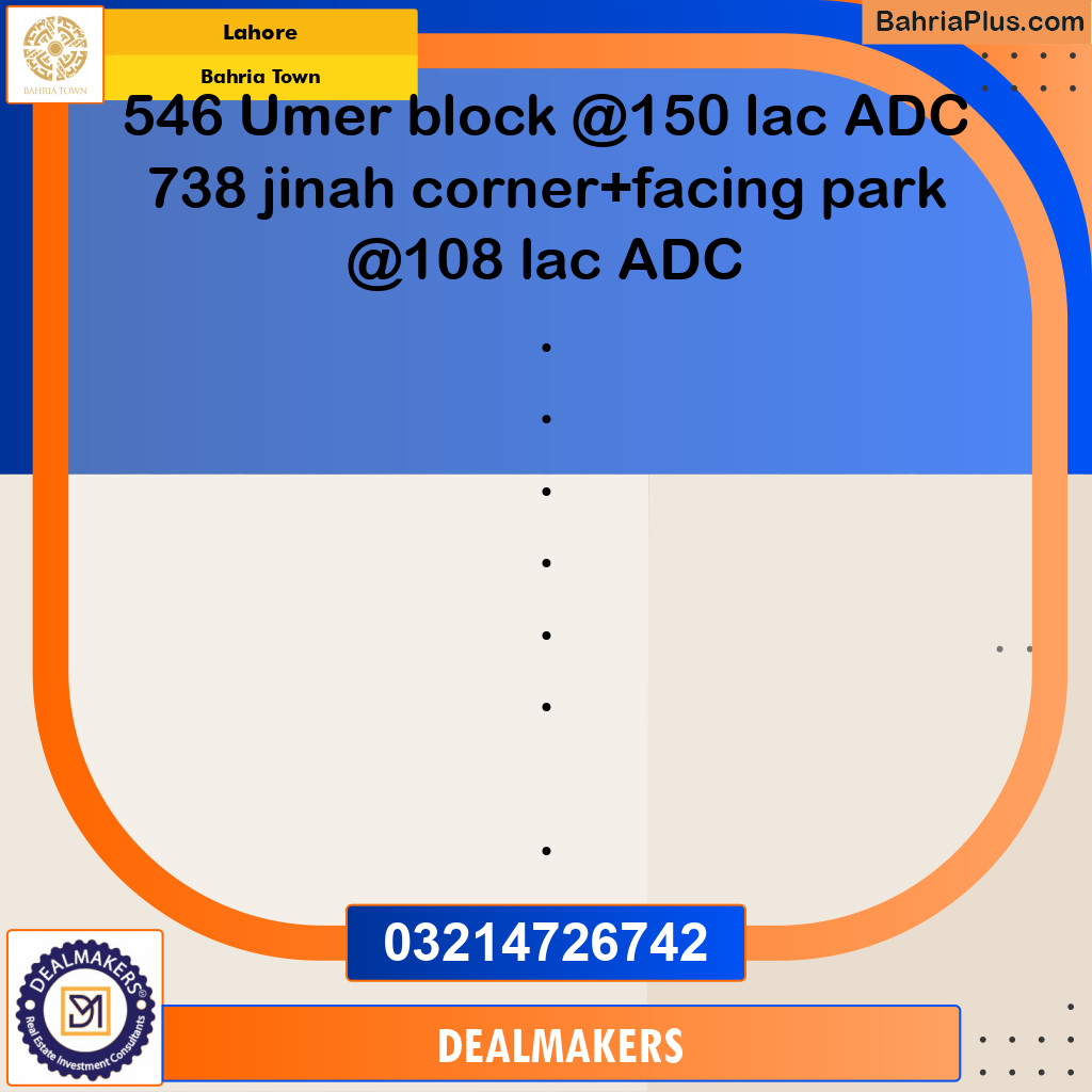 Residential Plot for Sale in Bahria Town, Lahore - (BP-285889)