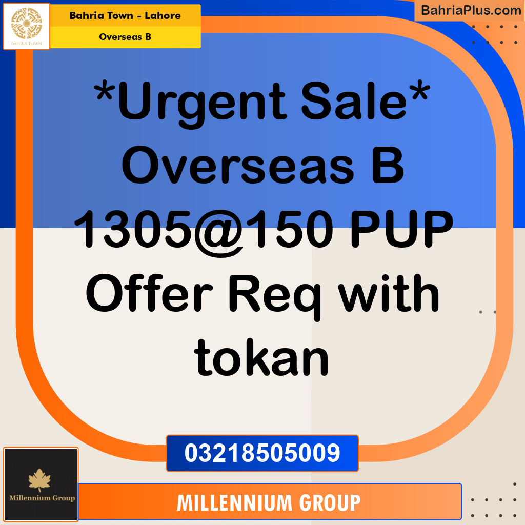 10 Marla Residential Plot for Sale in Overseas B -  Bahria Town, Lahore - (BP-286051)