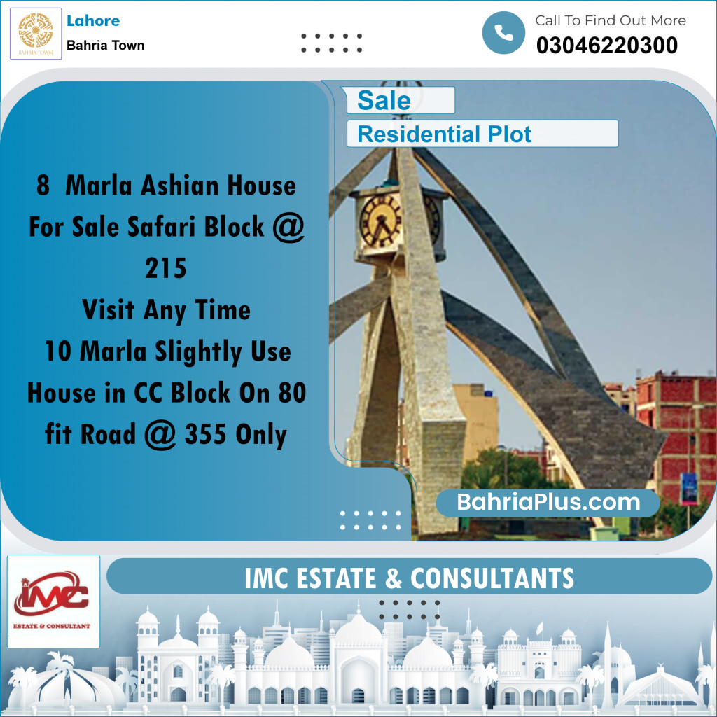 Residential Plot for Sale in Bahria Town, Lahore - (BP-286066)