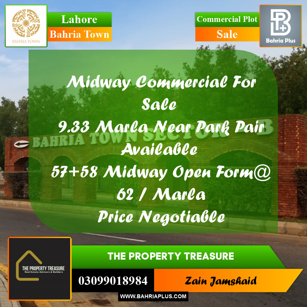 Commercial Plot for Sale in Bahria Town, Lahore - (BP-286081)