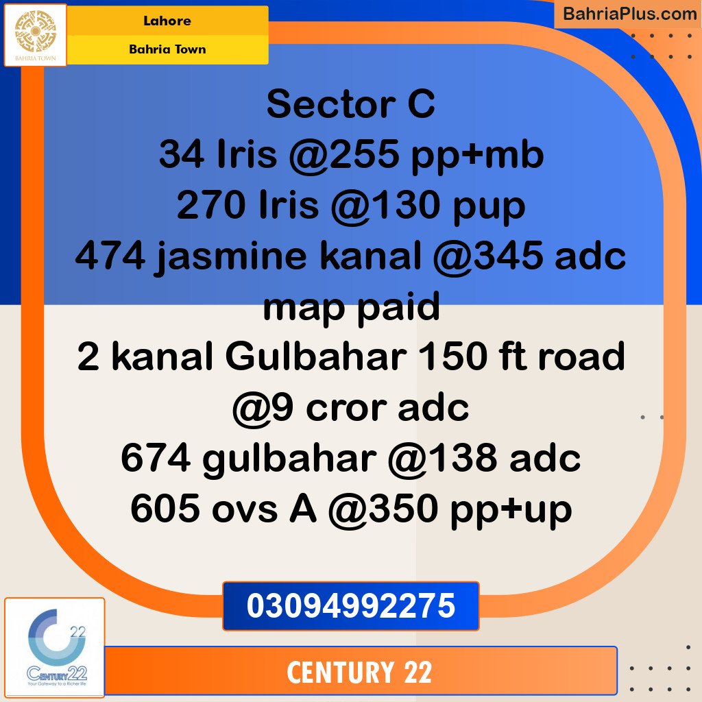 10 Marla Residential Plot for Sale in Bahria Town, Lahore - (BP-286082)