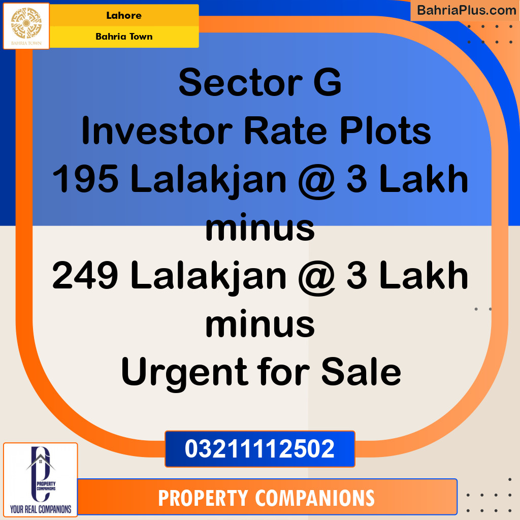 Residential Plot for Sale in Bahria Town, Lahore - (BP-286308)