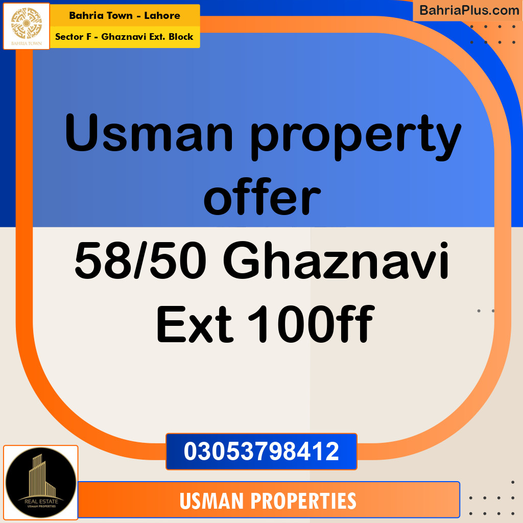 Residential Plot for Sale in Sector F - Ghaznavi Ext. Block -  Bahria Town, Lahore - (BP-286583)