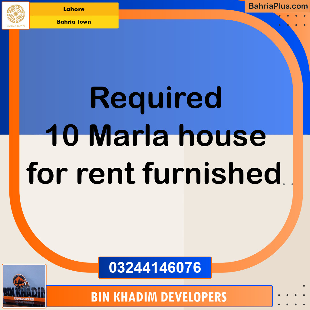 Residential House for Rent in Bahria Town, Lahore - (BP-286653)