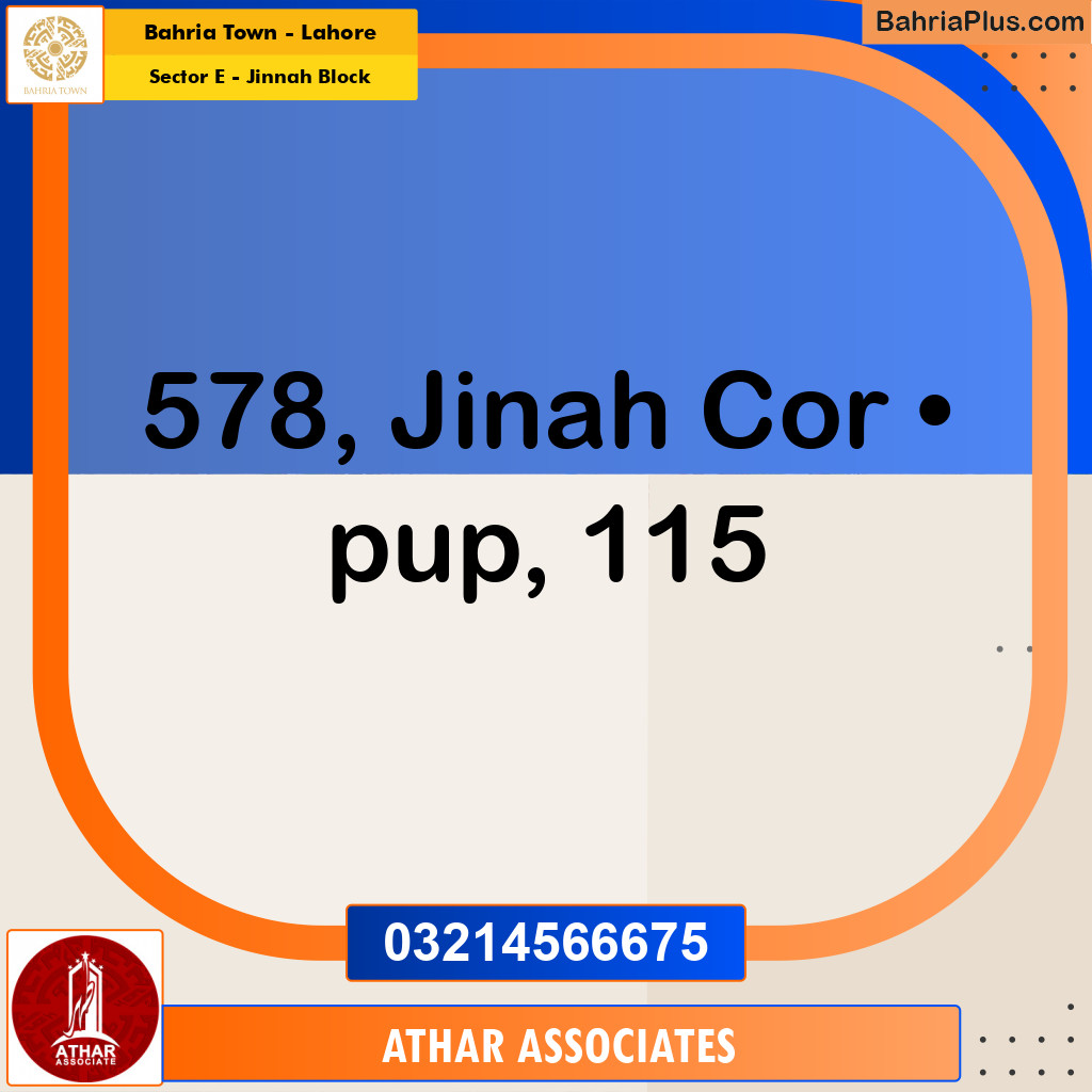 5 Marla Residential Plot for Sale in Sector E - Jinnah Block -  Bahria Town, Lahore - (BP-286656)