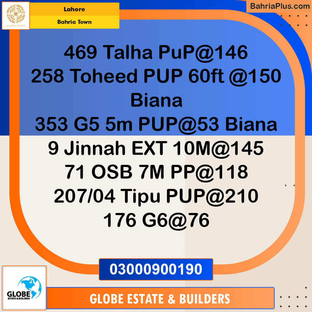 Residential Plot for Sale in Bahria Town, Lahore - (BP-286664)