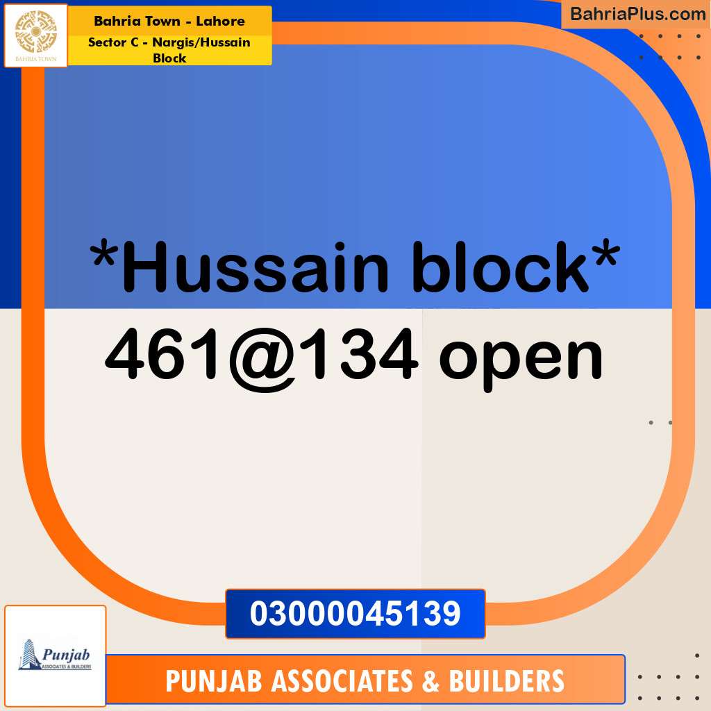10 Marla Residential Plot for Sale in Sector C - Nargis/Hussain Block -  Bahria Town, Lahore - (BP-286753)