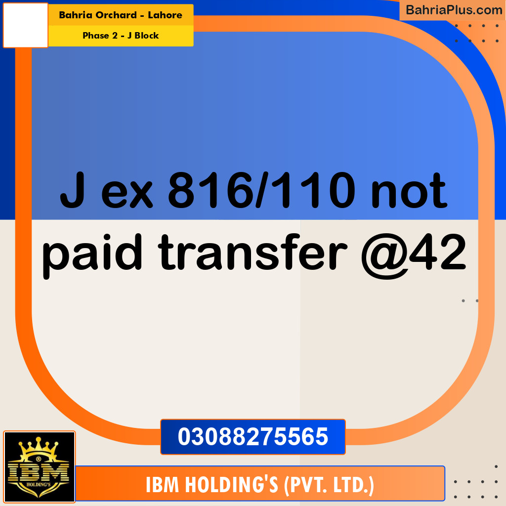 5 Marla Residential Plot for Sale in Phase 2 - J Block -  Bahria Orchard, Lahore - (BP-286776)