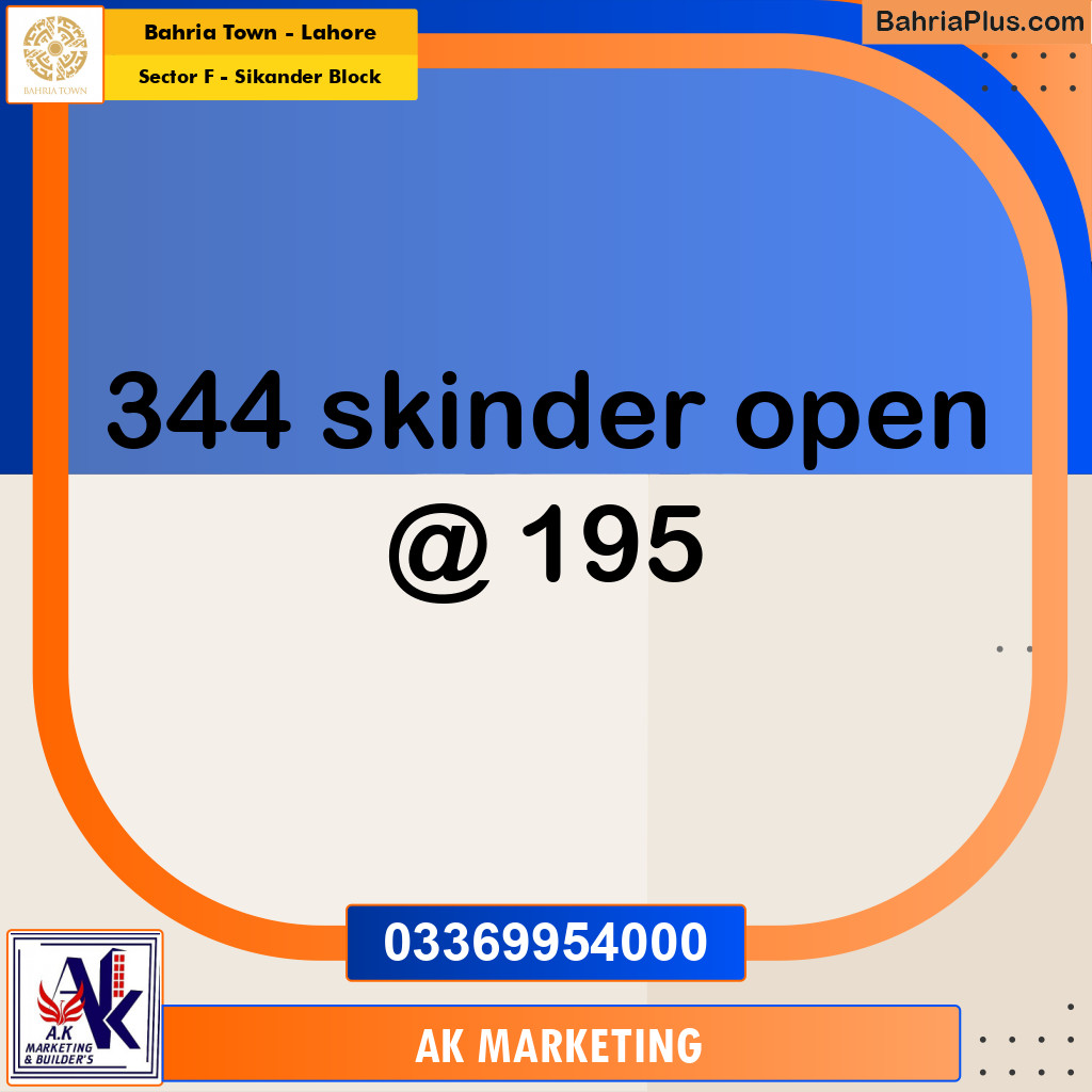 1 Kanal Residential Plot for Sale in Sector F - Sikander Block - Bahria Town, Lahore - (BP-286947)