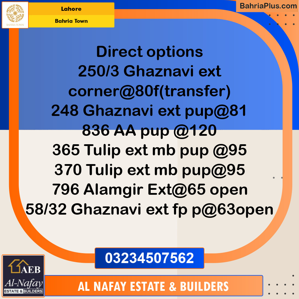 Residential Plot for Sale in Bahria Town, Lahore - (BP-286963)