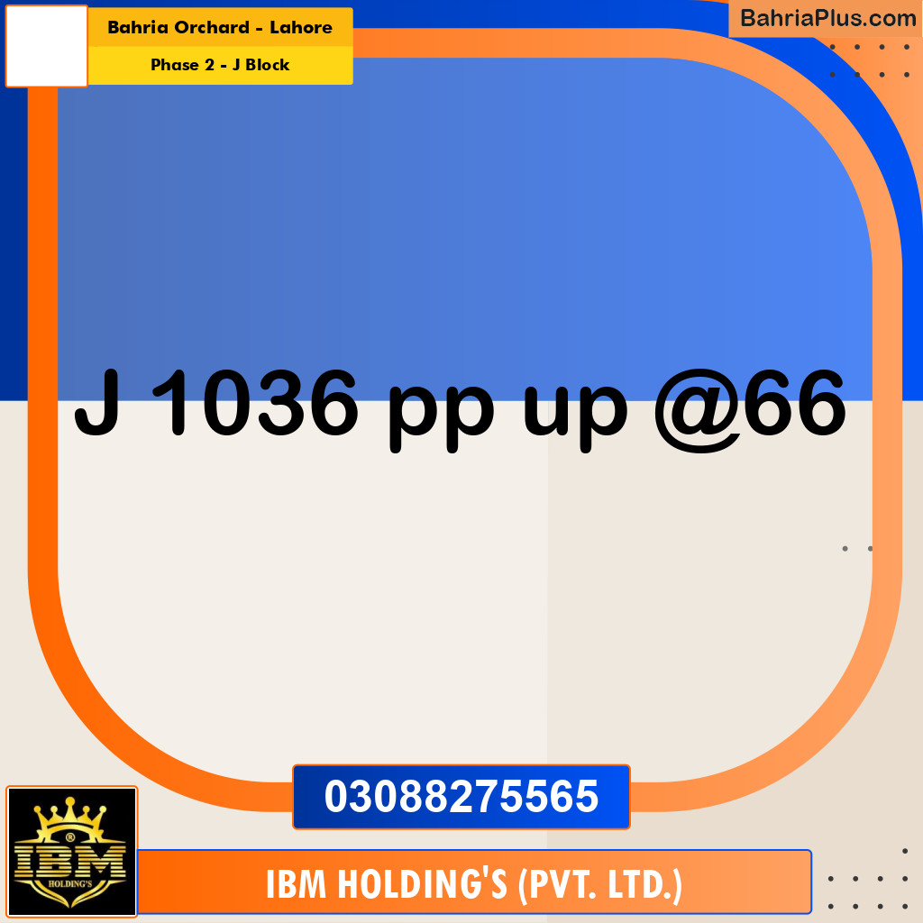 8 Marla Residential Plot for Sale in Phase 2 - J Block -  Bahria Orchard, Lahore - (BP-286978)