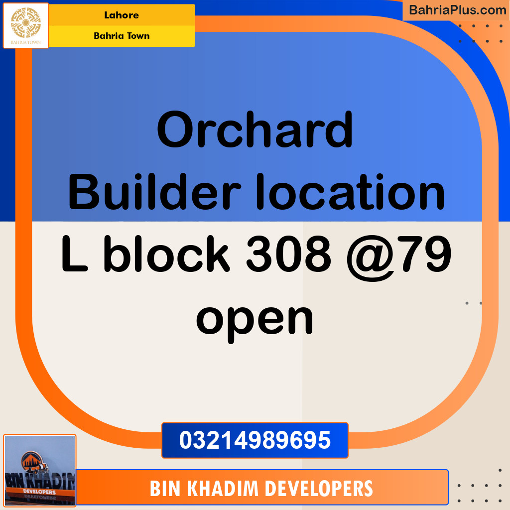 Residential Plot for Sale in Bahria Town, Lahore - (BP-286979)