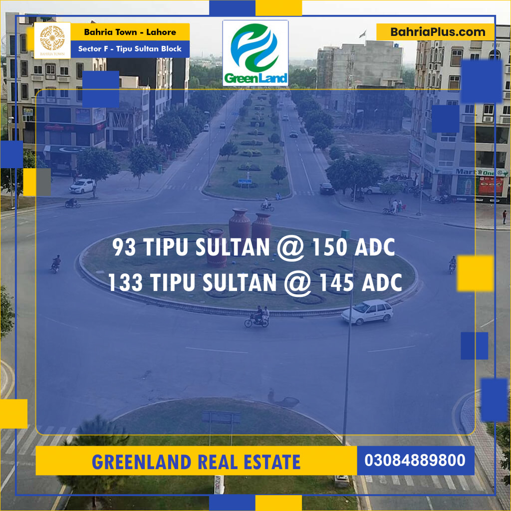 10 Marla Residential Plot for Sale in Sector F - Tipu Sultan Block -  Bahria Town, Lahore - (BP-287019)