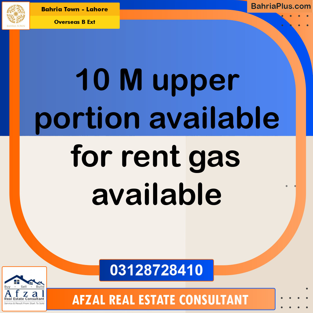 10 Marla Residential House for Rent in Overseas B Ext -  Bahria Town, Lahore - (BP-287093)