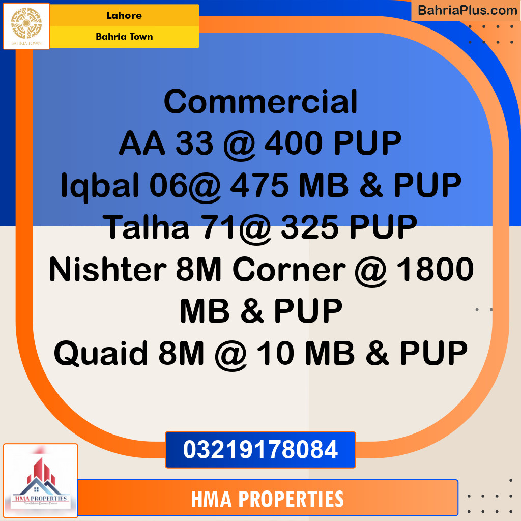 Residential Plot for Sale in Bahria Town, Lahore - (BP-287249)