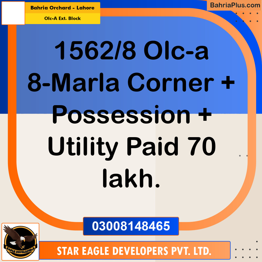 8 Marla Residential Plot for Sale in OLC-A Ext. Block - Bahria Orchard, Lahore - (BP-287276)