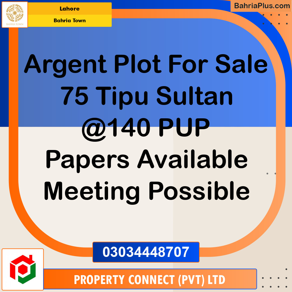 Residential Plot for Sale in Bahria Town, Lahore - (BP-287313)