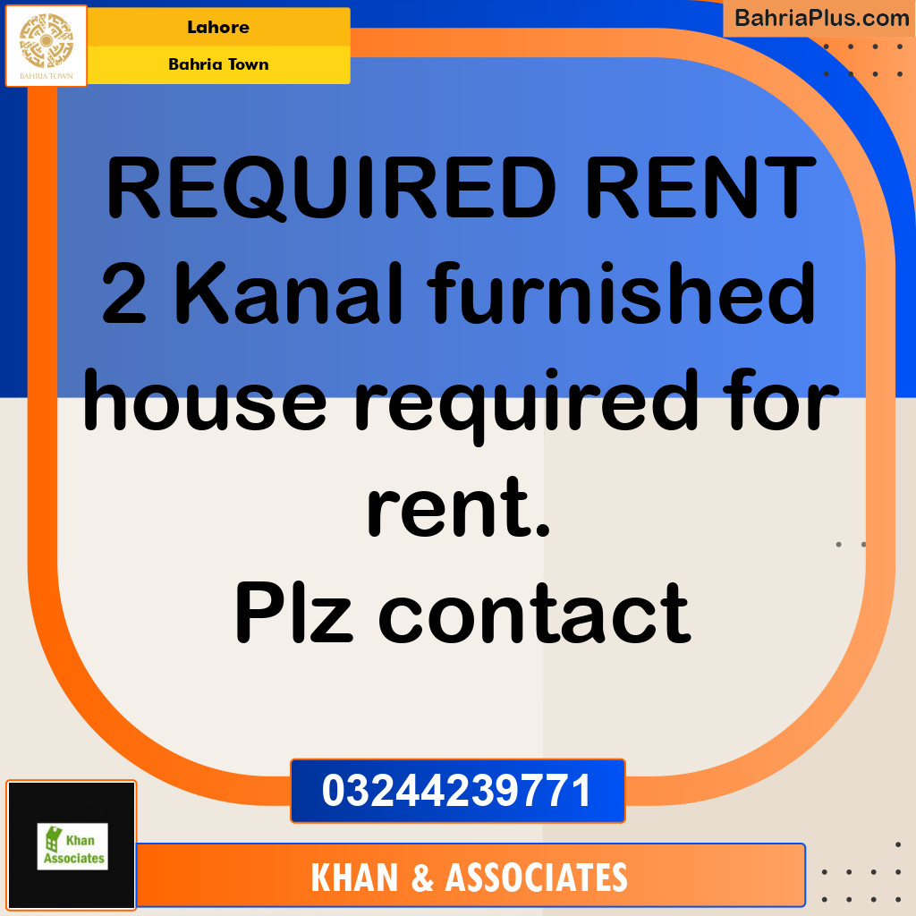 Residential House for Rent in Bahria Town, Lahore - (BP-287335)