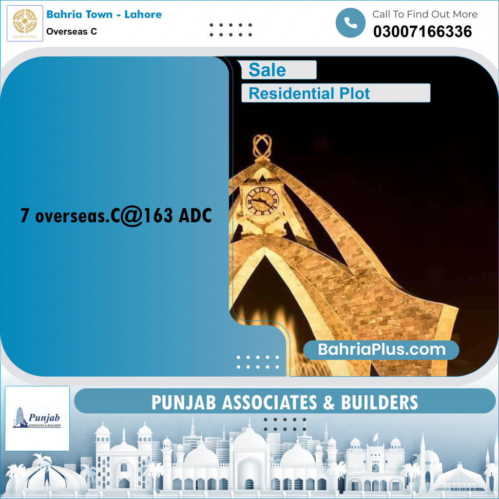 Residential Plot for Sale in Overseas C -  Bahria Town, Lahore - (BP-287434)
