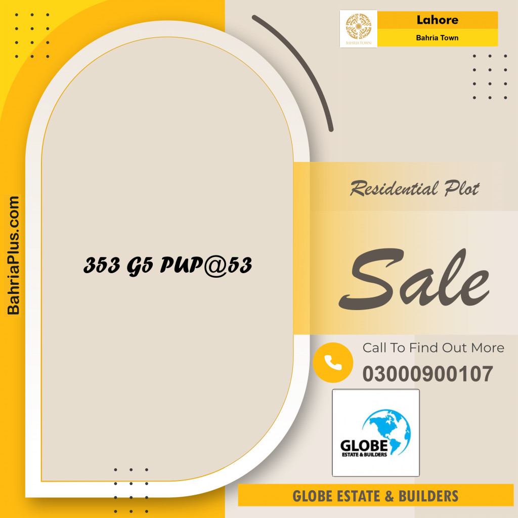 Residential Plot for Sale in Bahria Town, Lahore - (BP-287507)