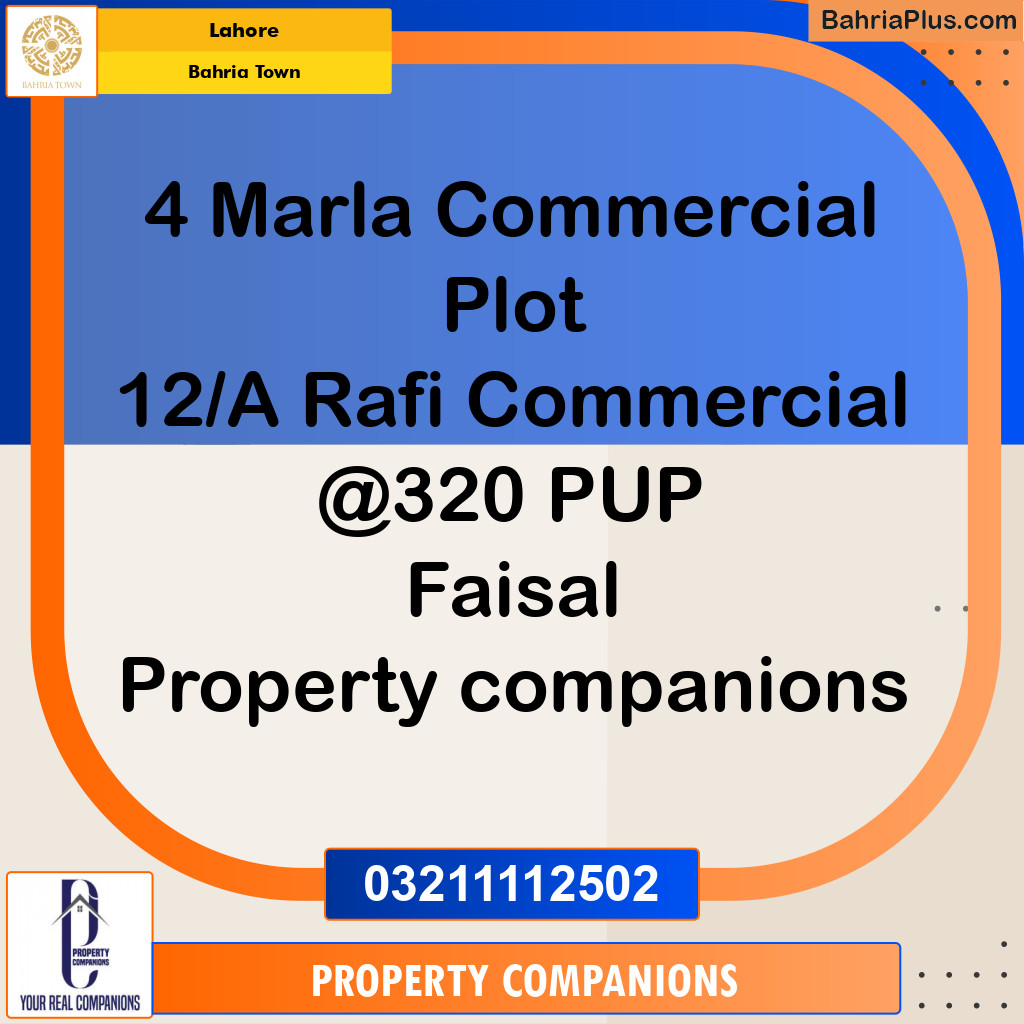 Residential Plot for Sale in Bahria Town, Lahore - (BP-287523)
