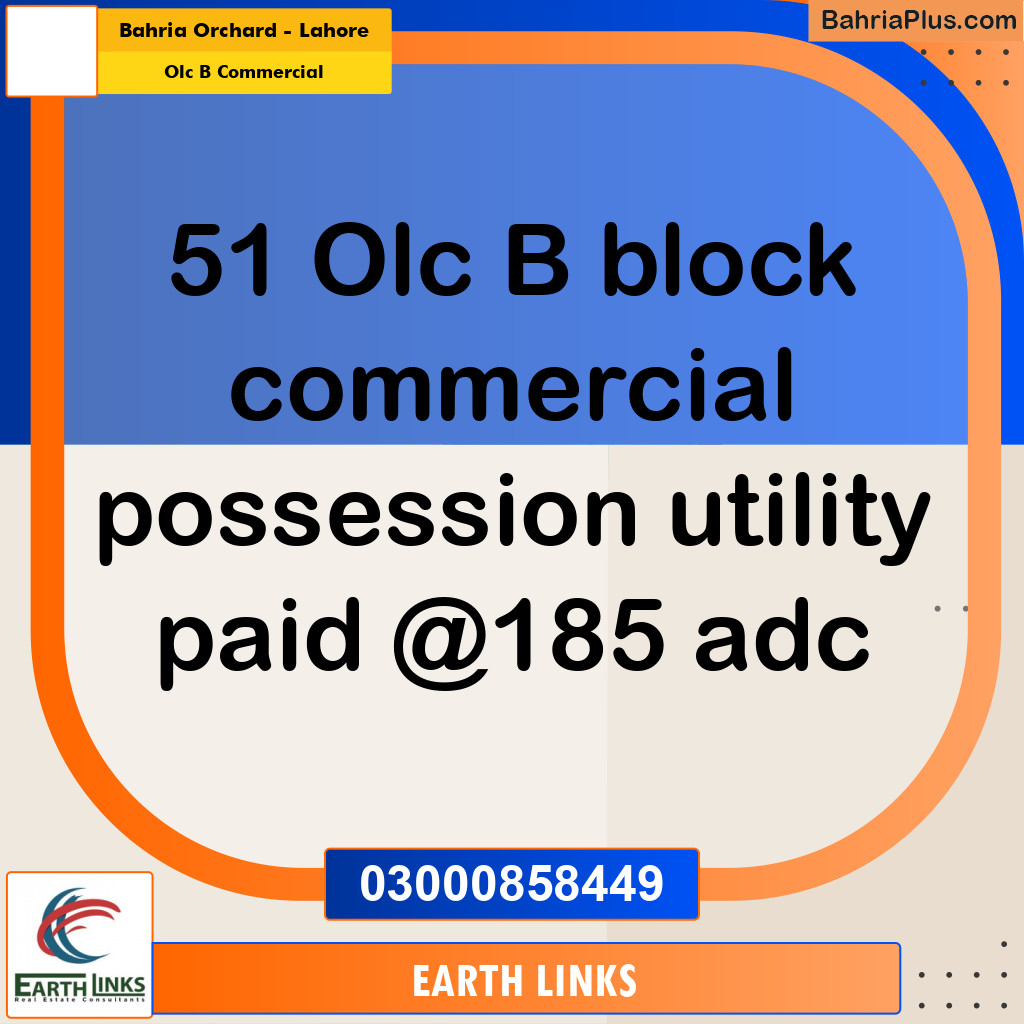 4 Marla Commercial Plot for Sale in OLC B Commercial -  Bahria Orchard, Lahore - (BP-287537)