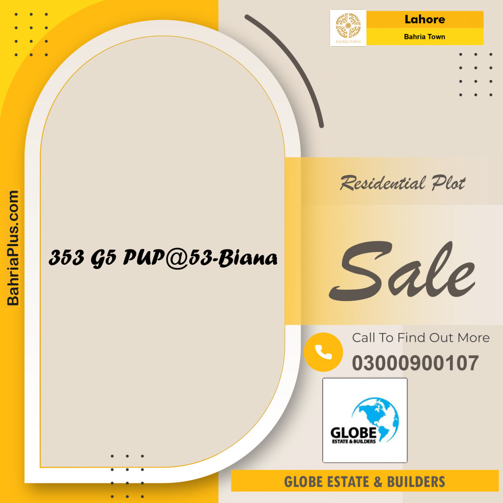 Residential Plot for Sale in Bahria Town, Lahore - (BP-287637)