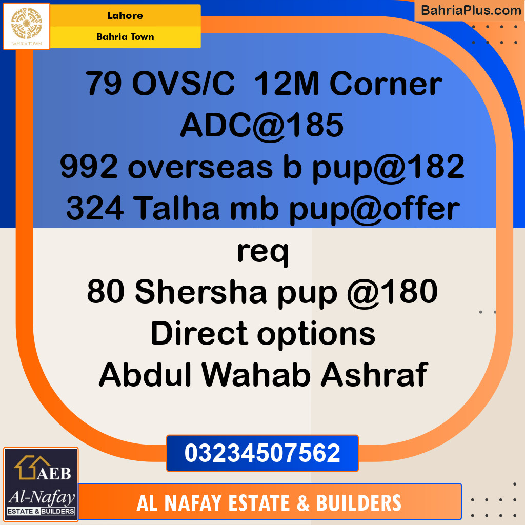 Residential Plot for Sale in Bahria Town, Lahore - (BP-287769)