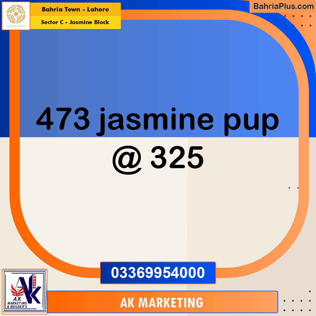 1 Kanal Residential Plot for Sale in Sector C - Jasmine Block -  Bahria Town, Lahore - (BP-287791)