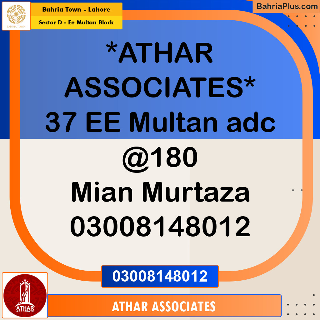 20 Kanal Residential Plot for Sale in Sector D - EE Multan Block -  Bahria Town, Lahore - (BP-287794)