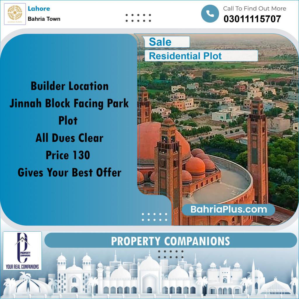 Residential Plot for Sale in Bahria Town, Lahore - (BP-287827)