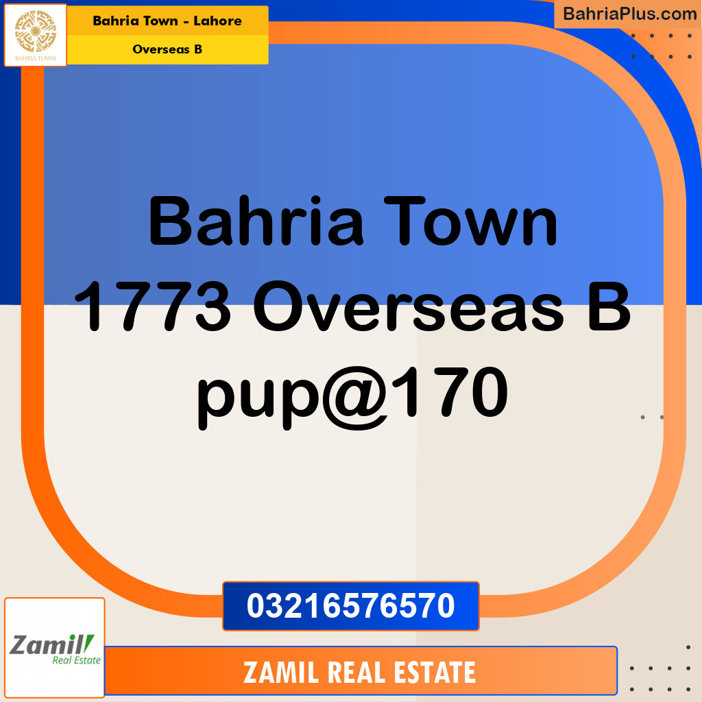 10 Marla Residential Plot for Sale in Overseas B -  Bahria Town, Lahore - (BP-287835)