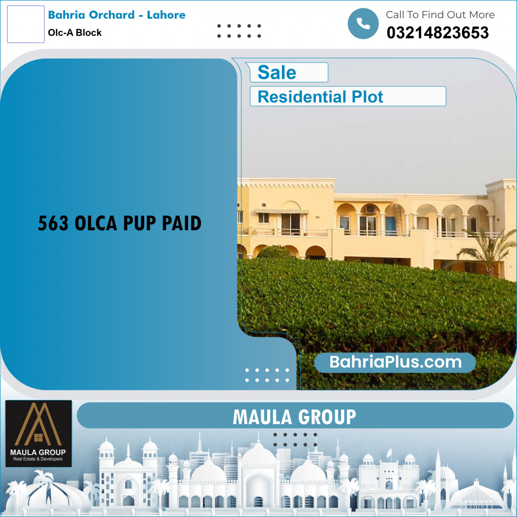 5 Marla Residential Plot for Sale in OLC-A Block -  Bahria Orchard, Lahore - (BP-287918)